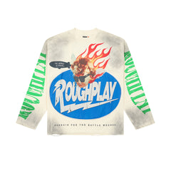 Rough Play The World Is Yours Oversized Long Sleeve — Cream