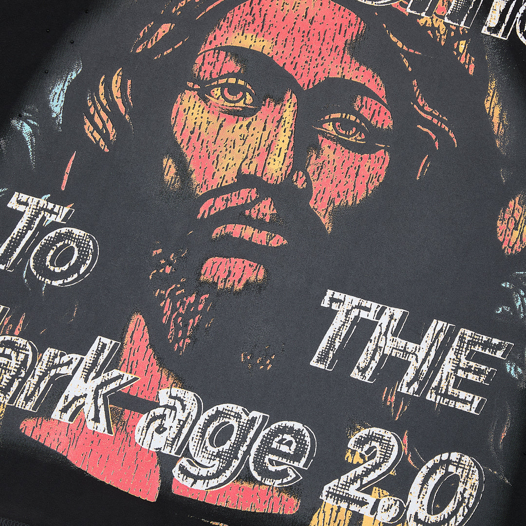 Rare Peace Welcome To The Dark Age 2.0 Oversized Graphic Tee — Black