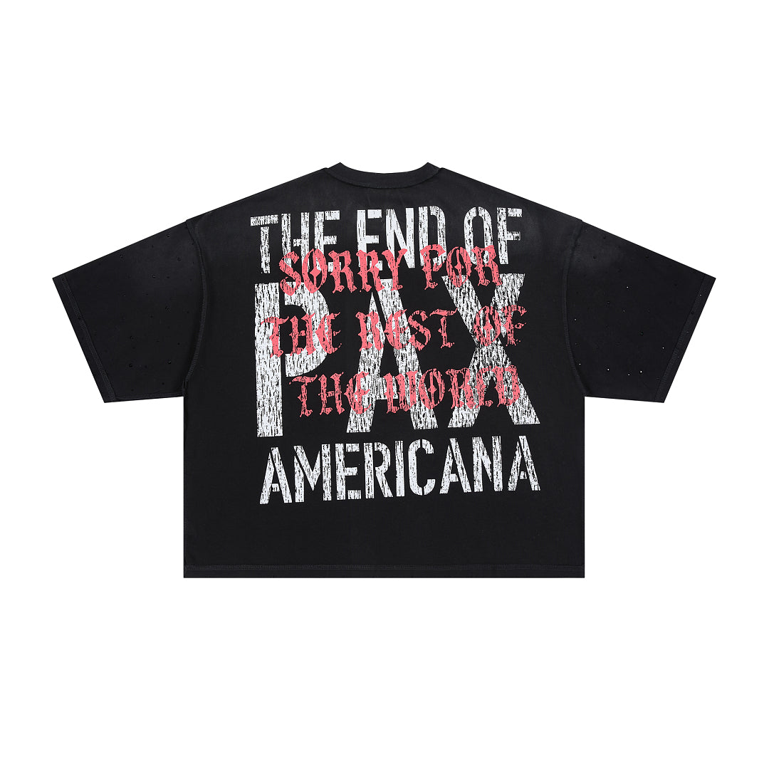 Rare Peace Welcome To The Dark Age 2.0 Oversized Graphic Tee — Black