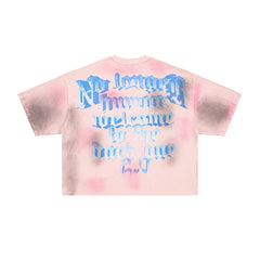 Rare Peace No Longer Human Oversized Graphic Tee — Pink