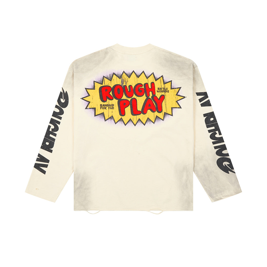 Rough Play The Losers Win Again Oversized Long Sleeve — Cream