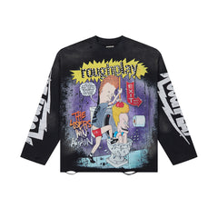 Rough Play The Losers Win Again Oversized Long Sleeve — Black