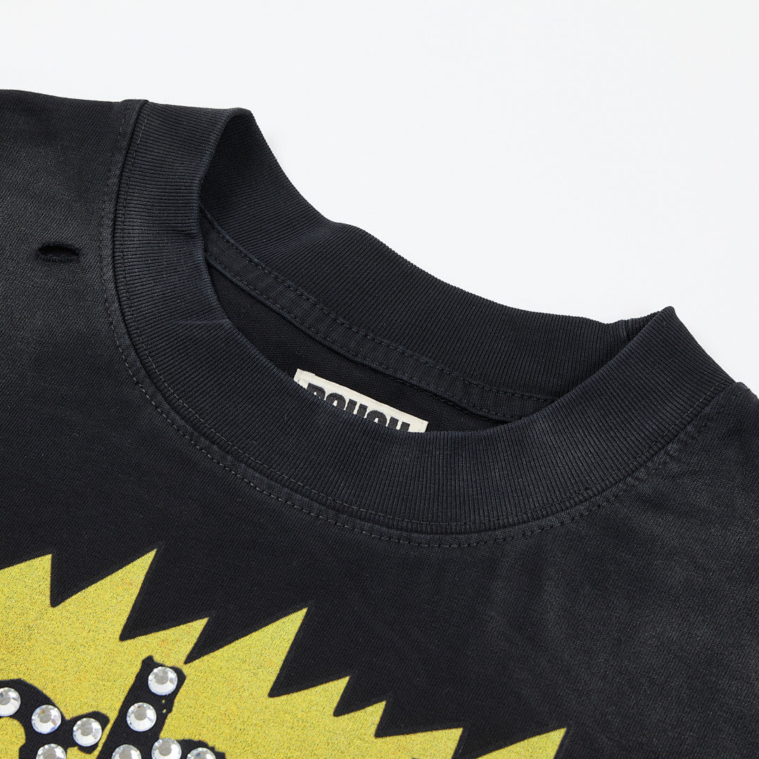 Rough Play The Losers Win Again Oversized Long Sleeve — Black