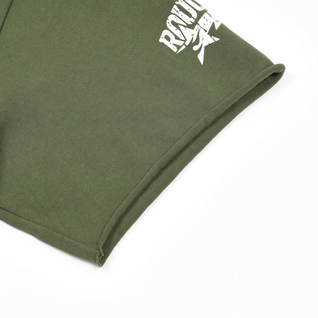 Rough Play Jungle Skull Oversized Graphic Tee — Olive