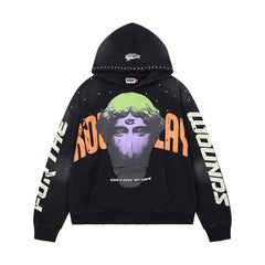 Rough Play Can’t Feel My Face Oversized Hoodie — Black