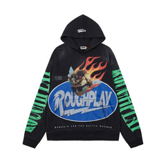 Rough Play The World Is Yours Oversized Hoodie — Black