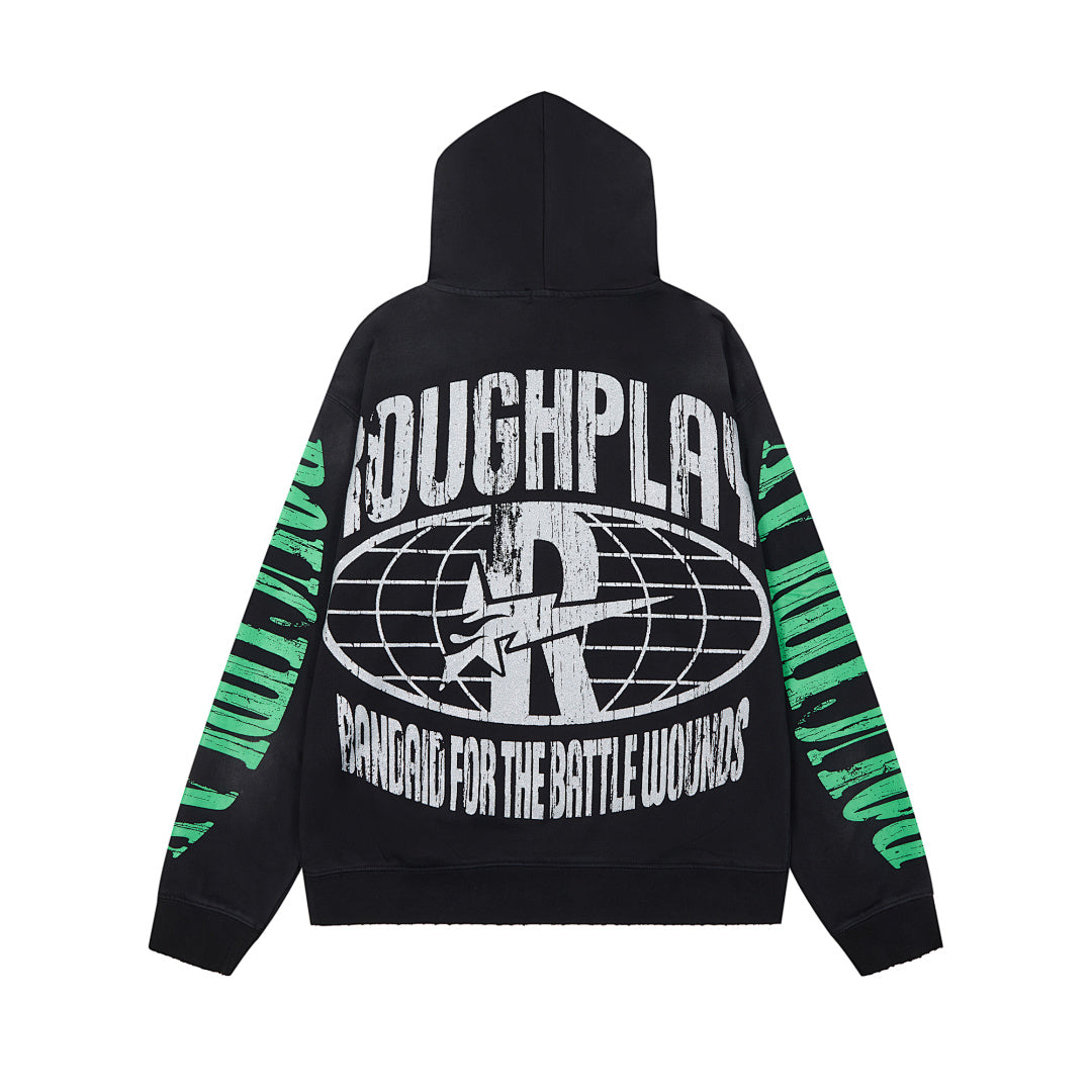 Rough Play The World Is Yours Oversized Hoodie — Black