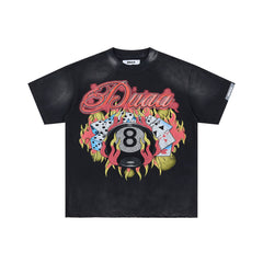 DUAA Hotline 8 Ball Oversized Graphic Tee — Black