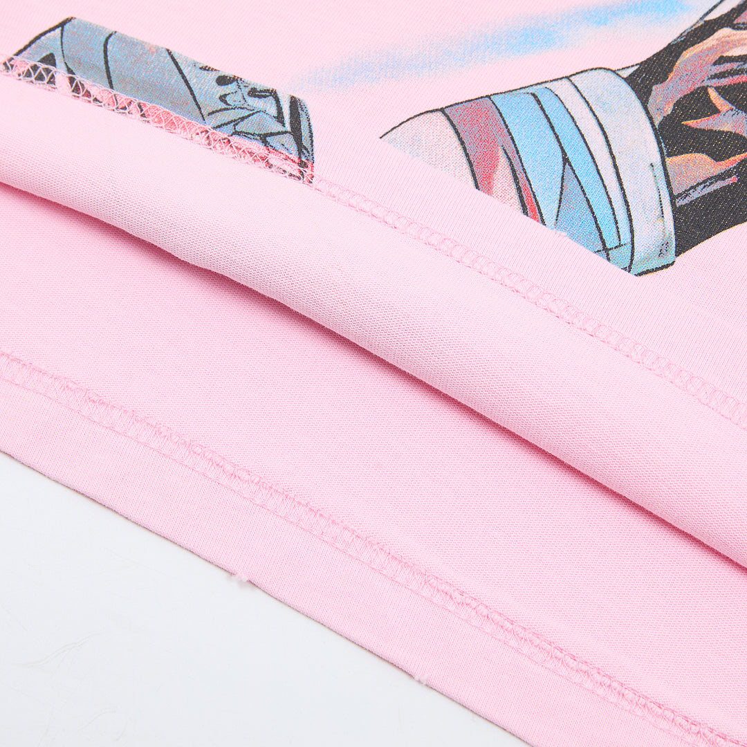 DUAA No.10 Legend Oversized Graphic Tee — Pink