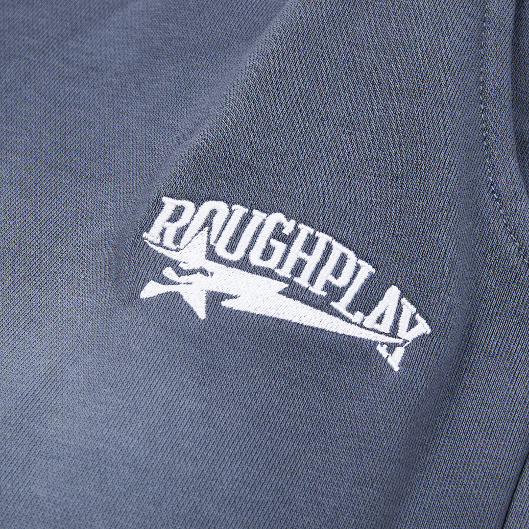 Rough Play Rhinestone Wordmark Oversized Sweatpants — Slate