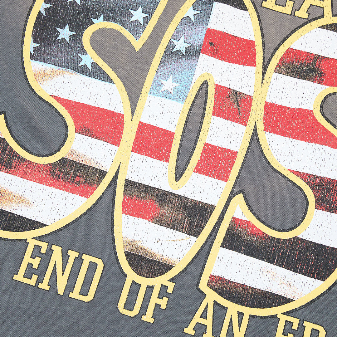 Rare Peace SOS The End Of An Era Crop Tee — Washed Grey