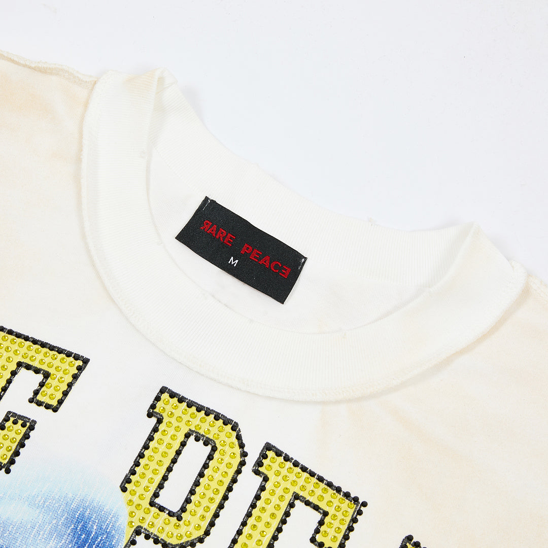 Rare Peace SOS The End Of An Era Crop Tee — White