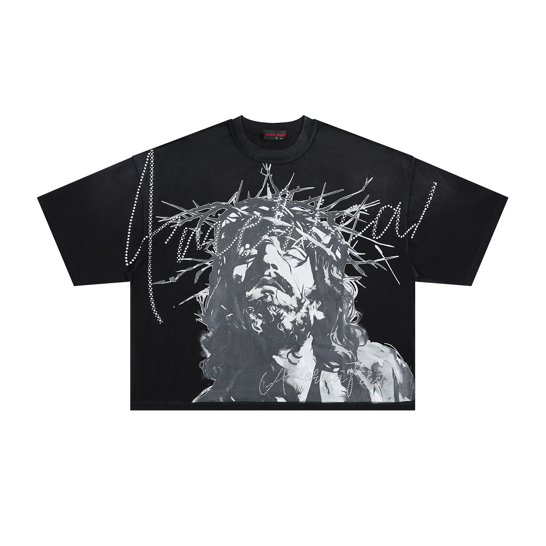 Rare Peace Sorry For The Rest Of The World Crop Tee — Black