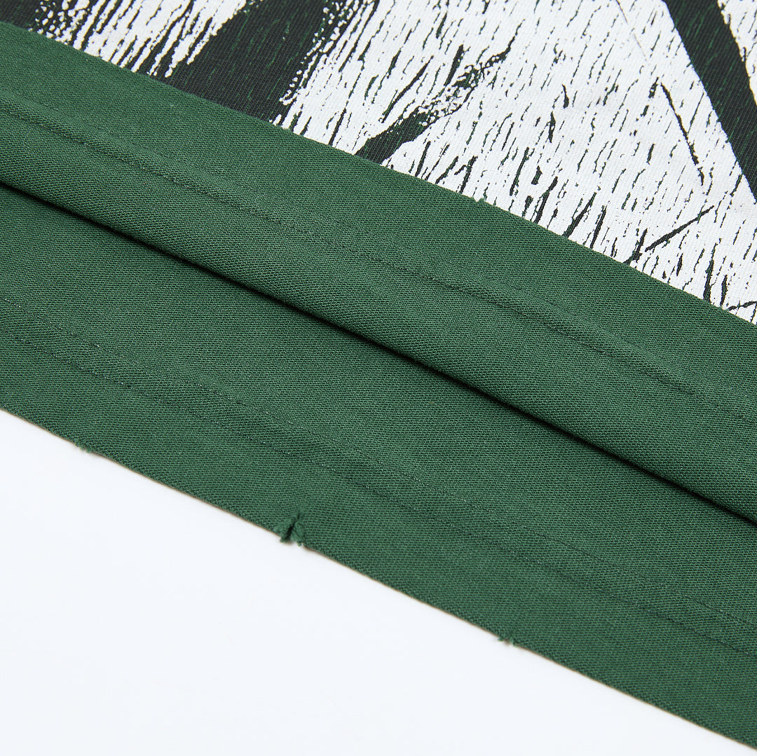 Rare Peace Lady Liberty Oversized Graphic Tee - Forest Green