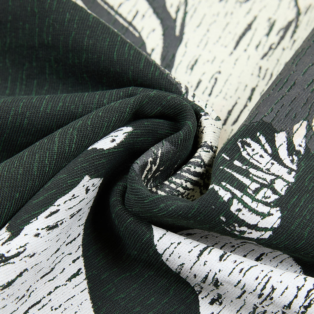Rare Peace Lady Liberty Oversized Graphic Tee - Forest Green