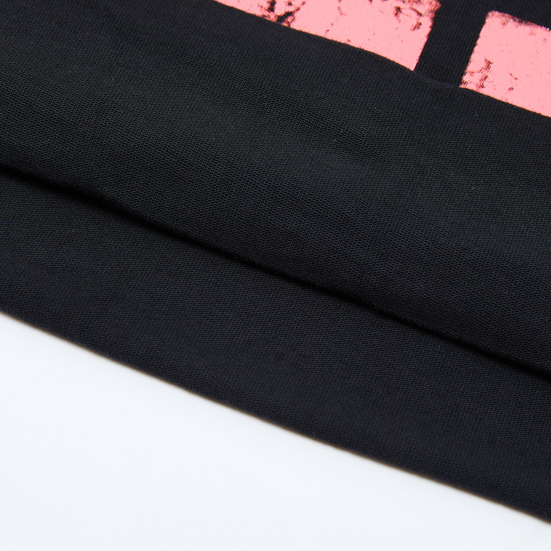 DUAA Wear Flamin' Hoop Oversized Graphic Tee — Black