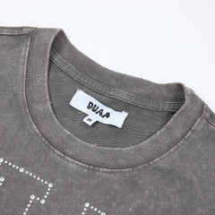 DUAA Money Truck Oversized Graphic Tee — Washed Grey