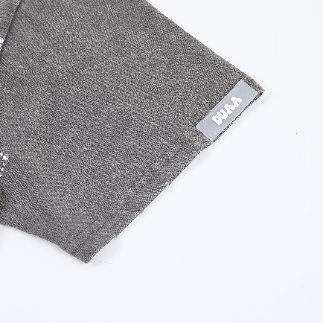 DUAA Money Truck Oversized Graphic Tee — Washed Grey