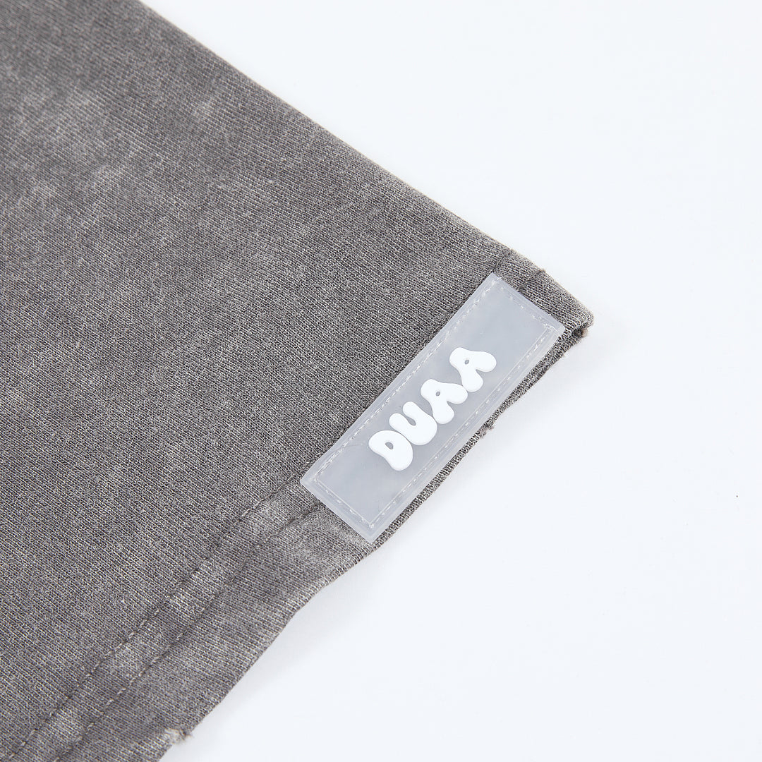 DUAA Money Truck Oversized Graphic Tee — Washed Grey