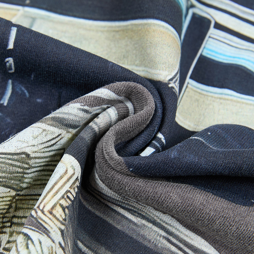 DUAA Money Truck Oversized Graphic Tee — Washed Grey