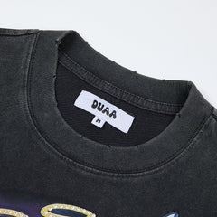 DUAA Legends Forever Oversized Graphic Tee — Washed Black