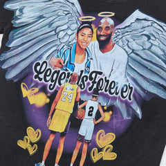 DUAA Legends Forever Oversized Graphic Tee — Washed Black