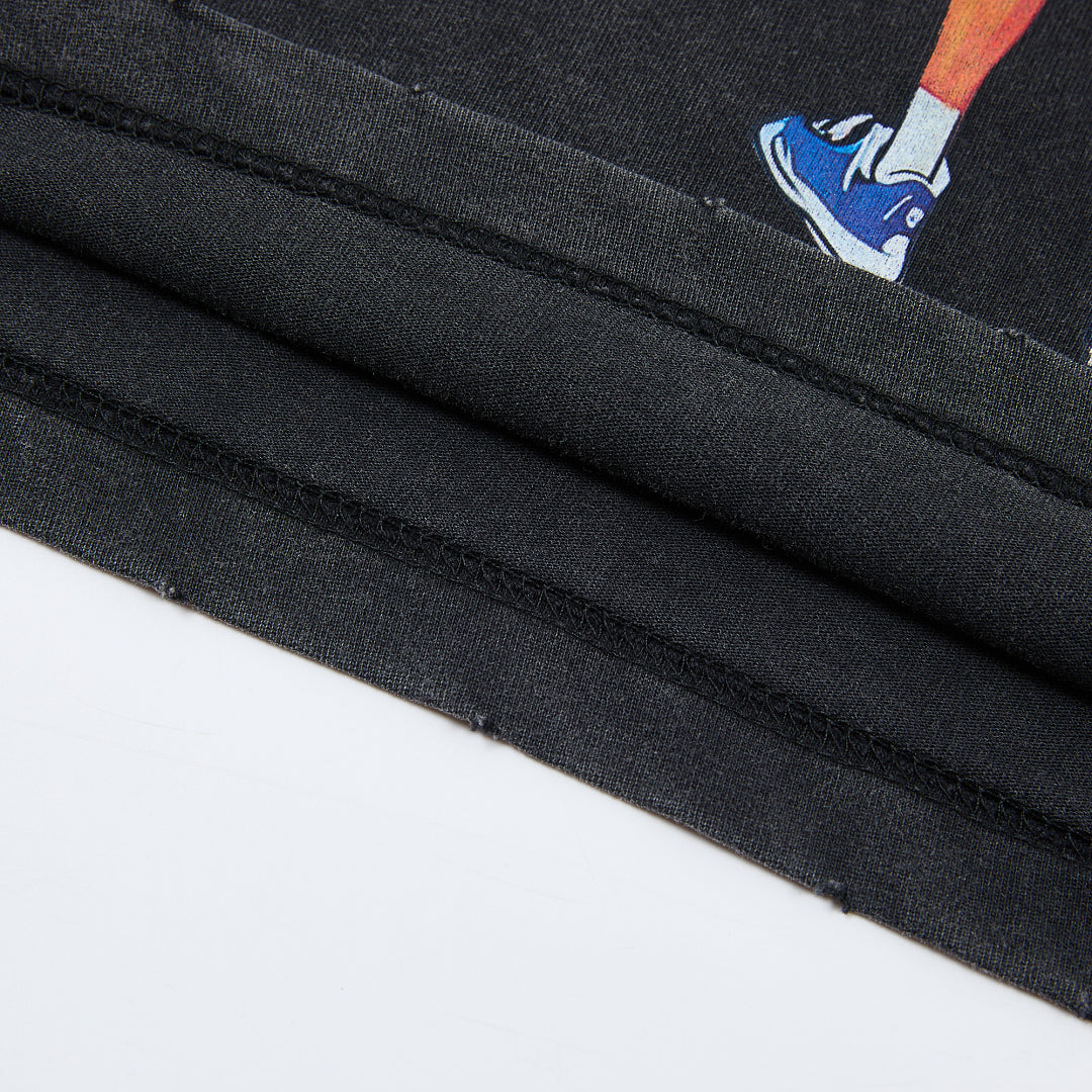 DUAA Legends Forever Oversized Graphic Tee — Washed Black