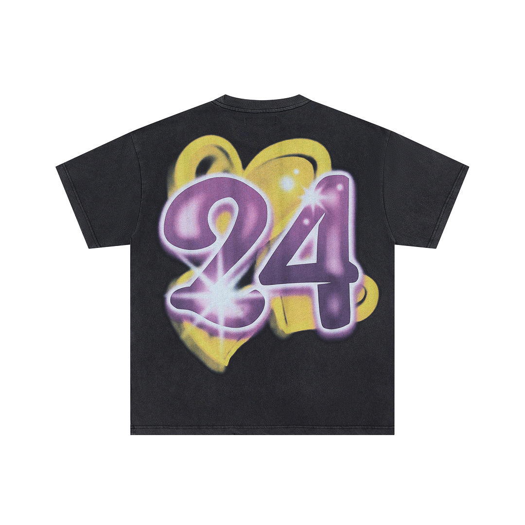 DUAA Legends Forever Oversized Graphic Tee — Washed Black