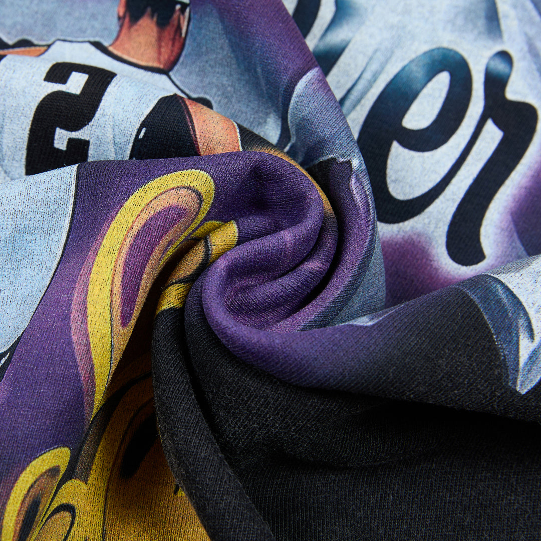 DUAA Legends Forever Oversized Graphic Tee — Washed Black