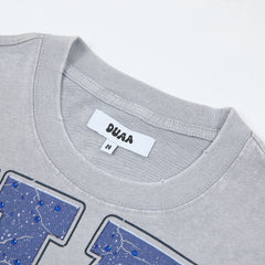 DUAA Nonstop Tiger Oversized Graphic Tee — Light Grey