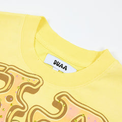 DUAA Wear Peace Earth Oversized Graphic Tee — Yellow