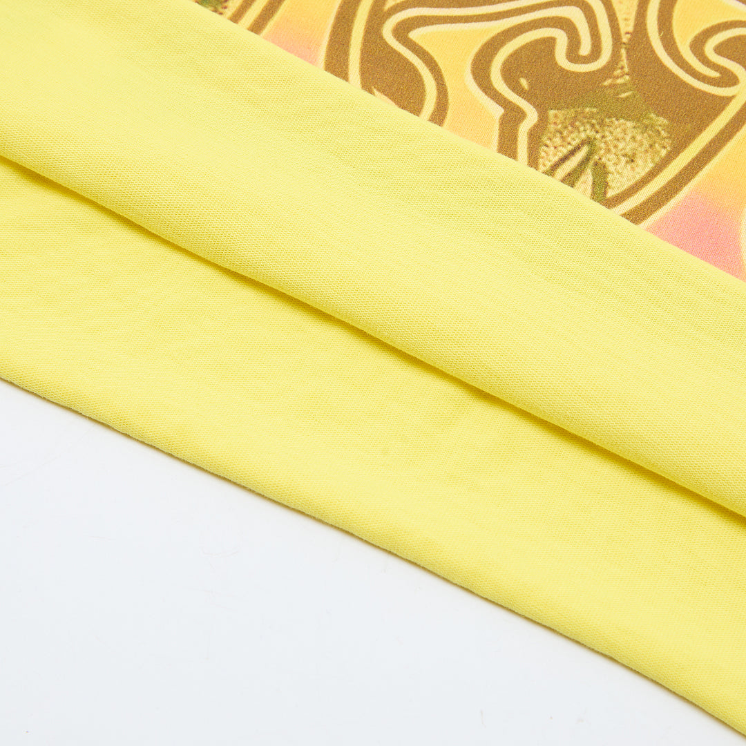 DUAA Wear Peace Earth Oversized Graphic Tee — Yellow
