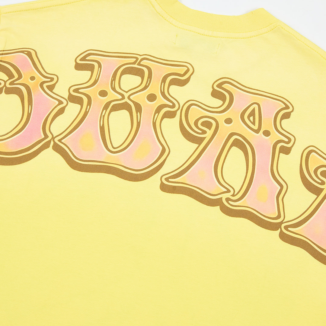 DUAA Wear Peace Earth Oversized Graphic Tee — Yellow