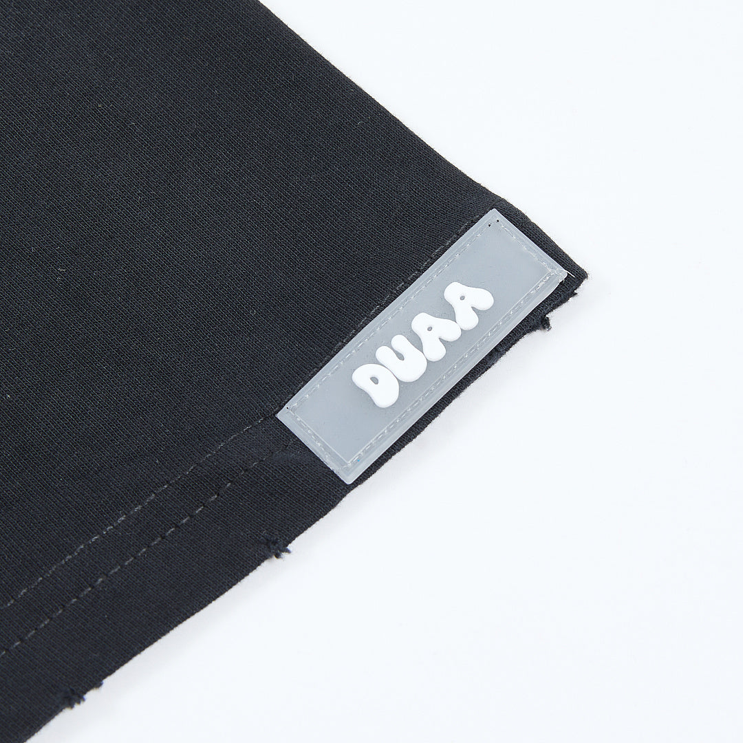 DUAA Boxing Bulldog Oversized Graphic Tee — Black