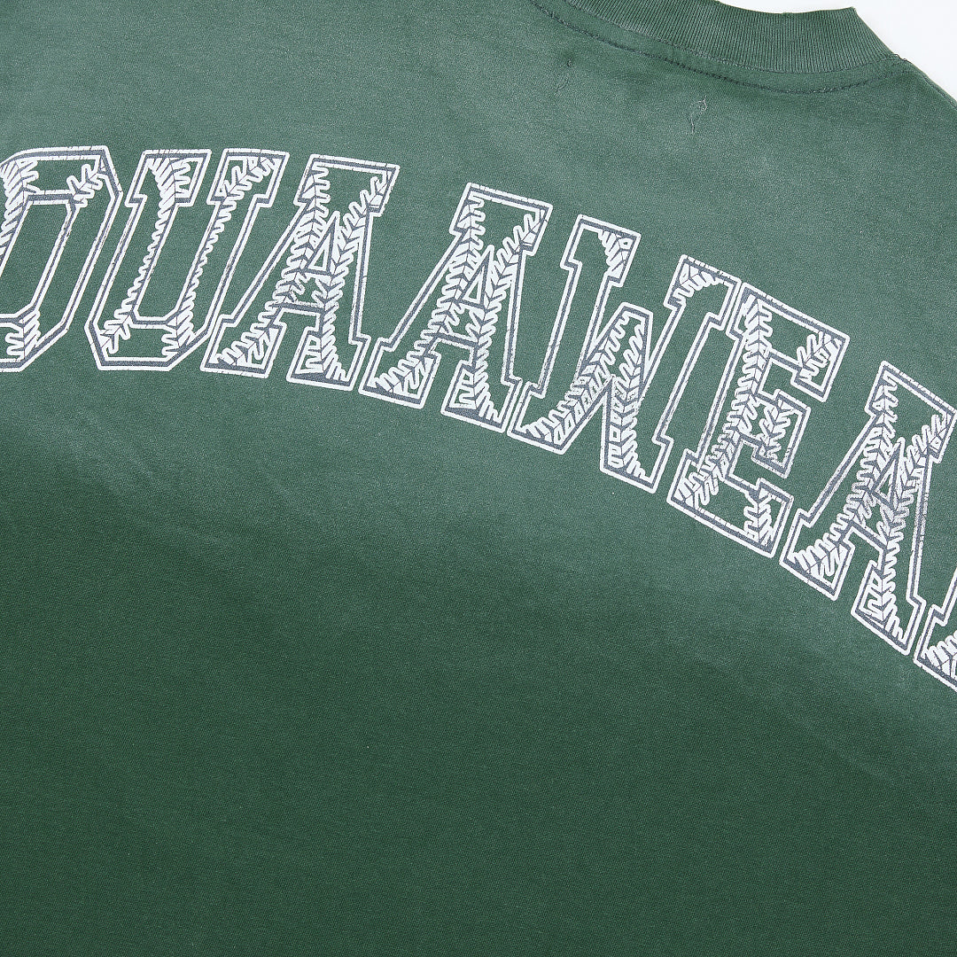 DUAA Wear Life Is A Sport Oversized Graphic Tee — Forest Green