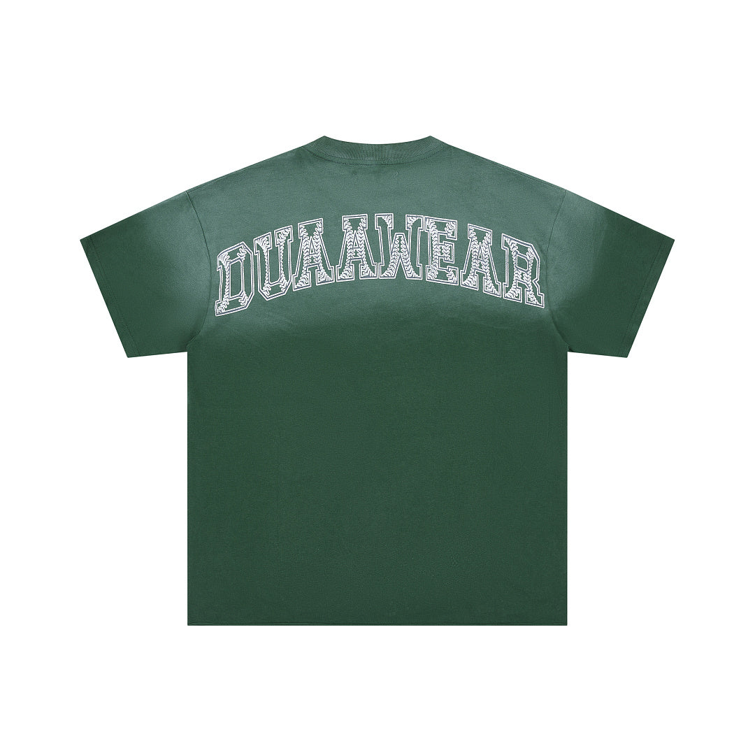 DUAA Wear Life Is A Sport Oversized Graphic Tee — Forest Green