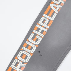 Rough Play Orange Stripe Oversized Sweatpants — Grey