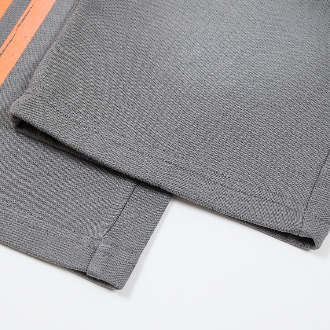 Rough Play Orange Stripe Oversized Sweatpants — Grey