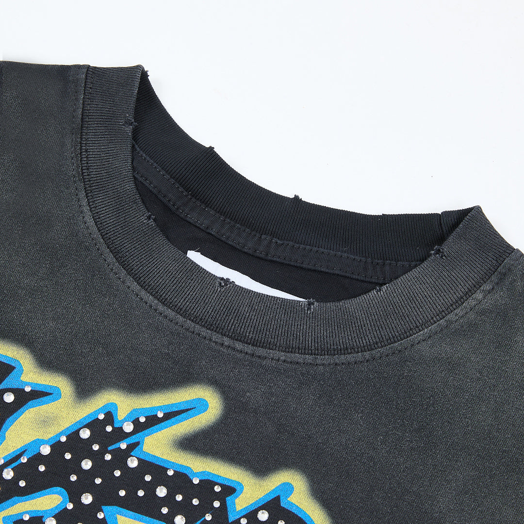 DUAA Forever Invasion 2 Oversized Graphic Tee — Washed Black