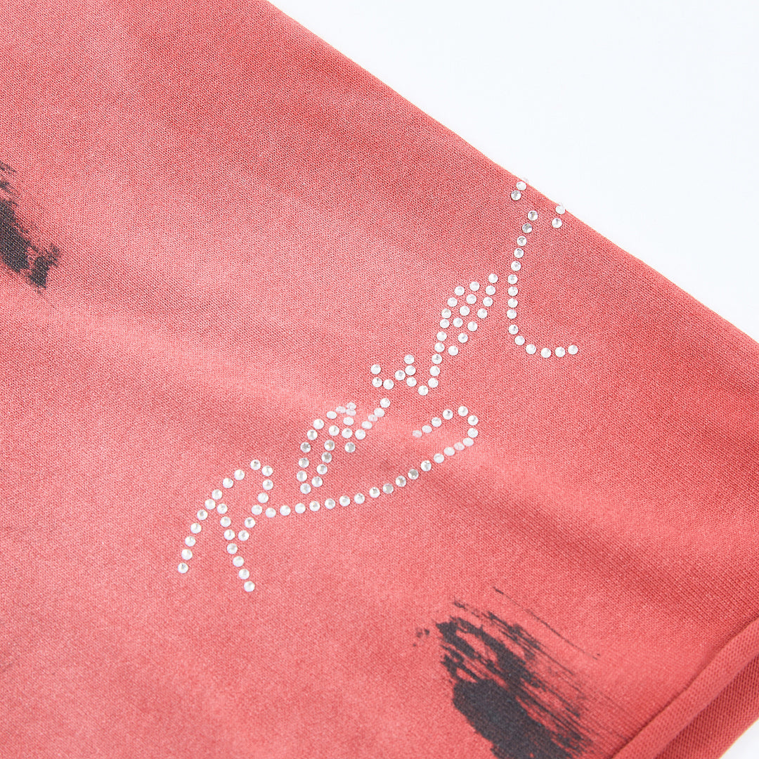 Rare Peace Angel Warrior Oversized Graphic Tee — Washed Pink