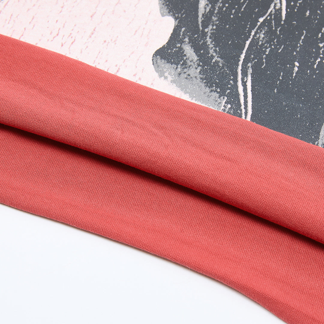 Rare Peace Angel Warrior Oversized Graphic Tee — Washed Pink