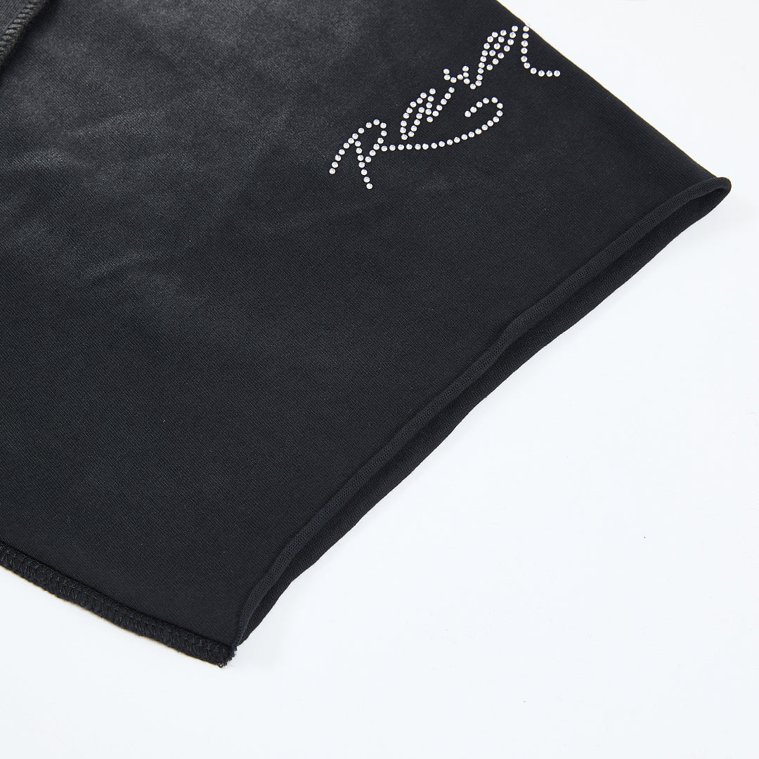 Rare Peace No Longer Human Oversized Graphic Tee — Washed Black