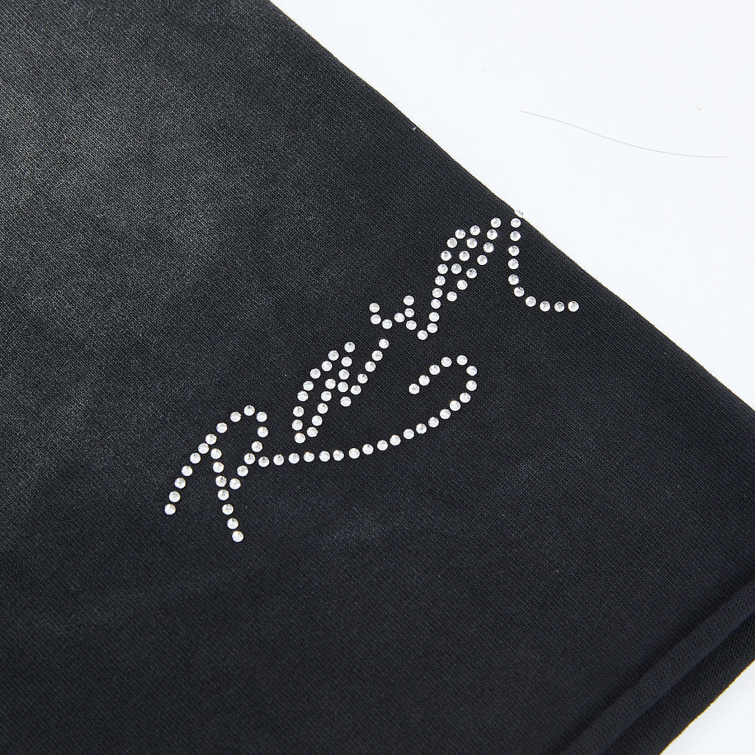 Rare Peace No Longer Human Oversized Graphic Tee — Washed Black