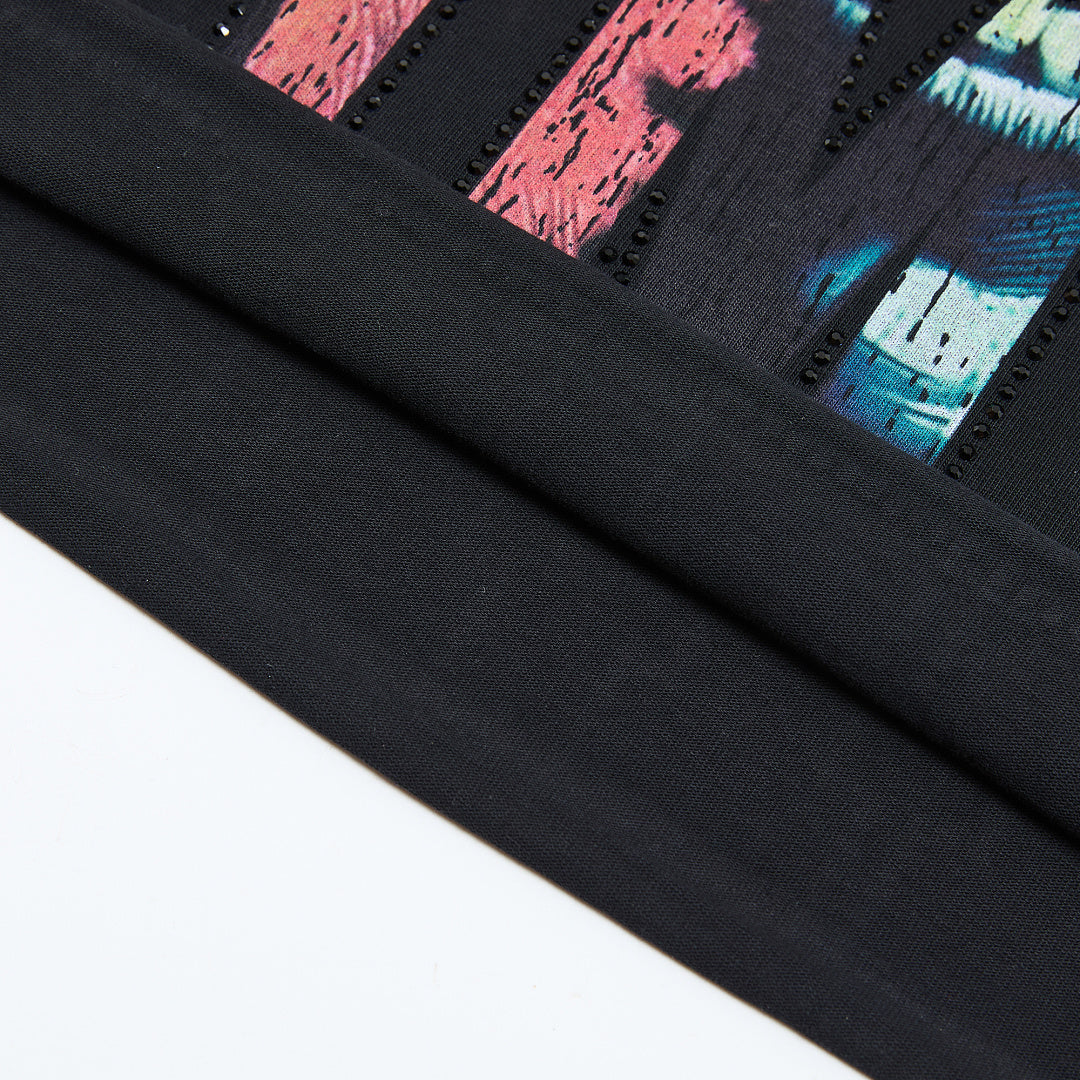 Rare Peace No Longer Human Oversized Graphic Tee — Washed Black