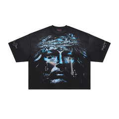 Rare Peace God’s Tear Oversized Graphic Tee — Black