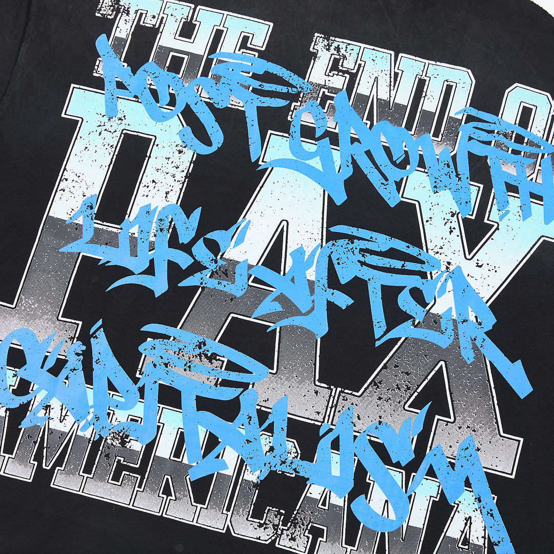 Rare Peace God’s Tear Oversized Graphic Tee — Black