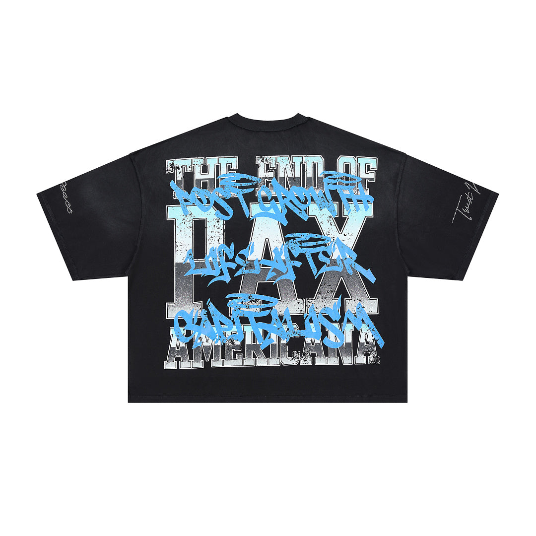 Rare Peace God’s Tear Oversized Graphic Tee — Black