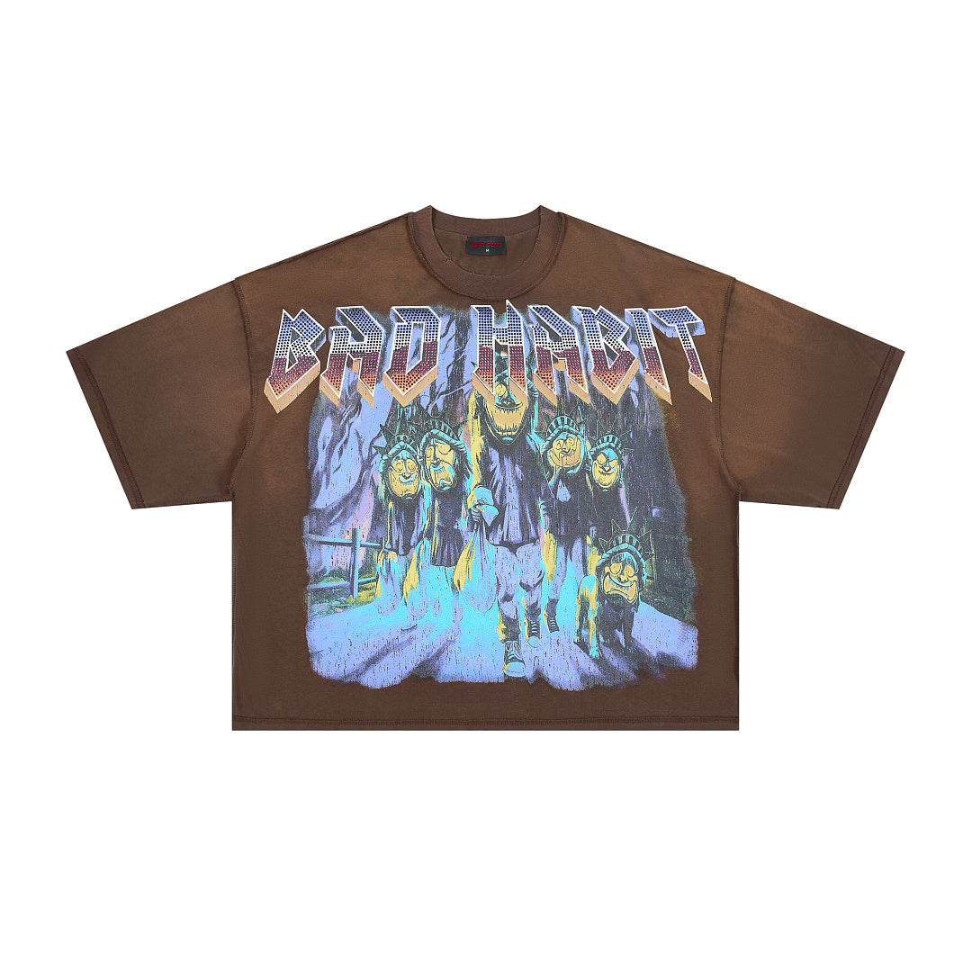 Rare Peace Bad Habit Oversized Graphic Tee