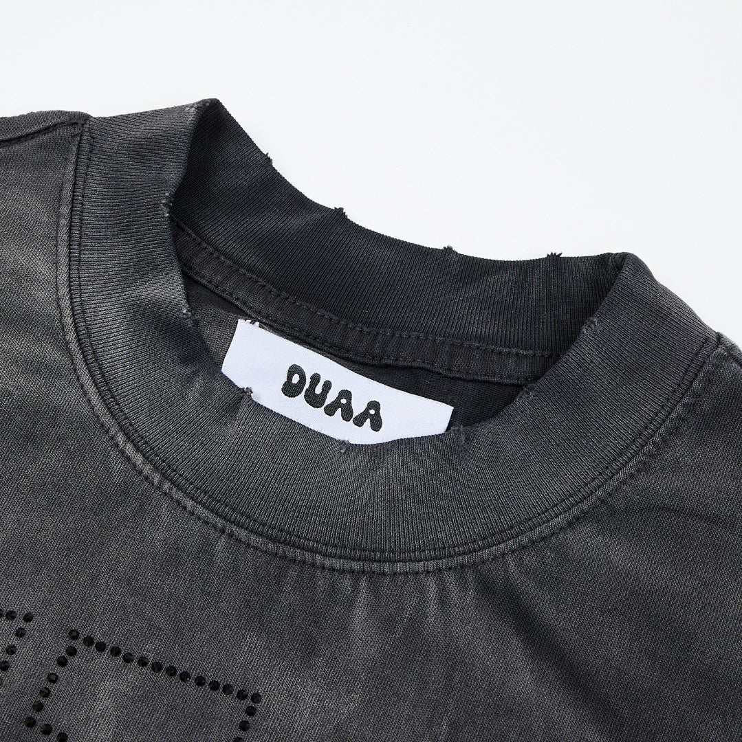 DUAA Champion Racer Oversized Graphic Tee — Black