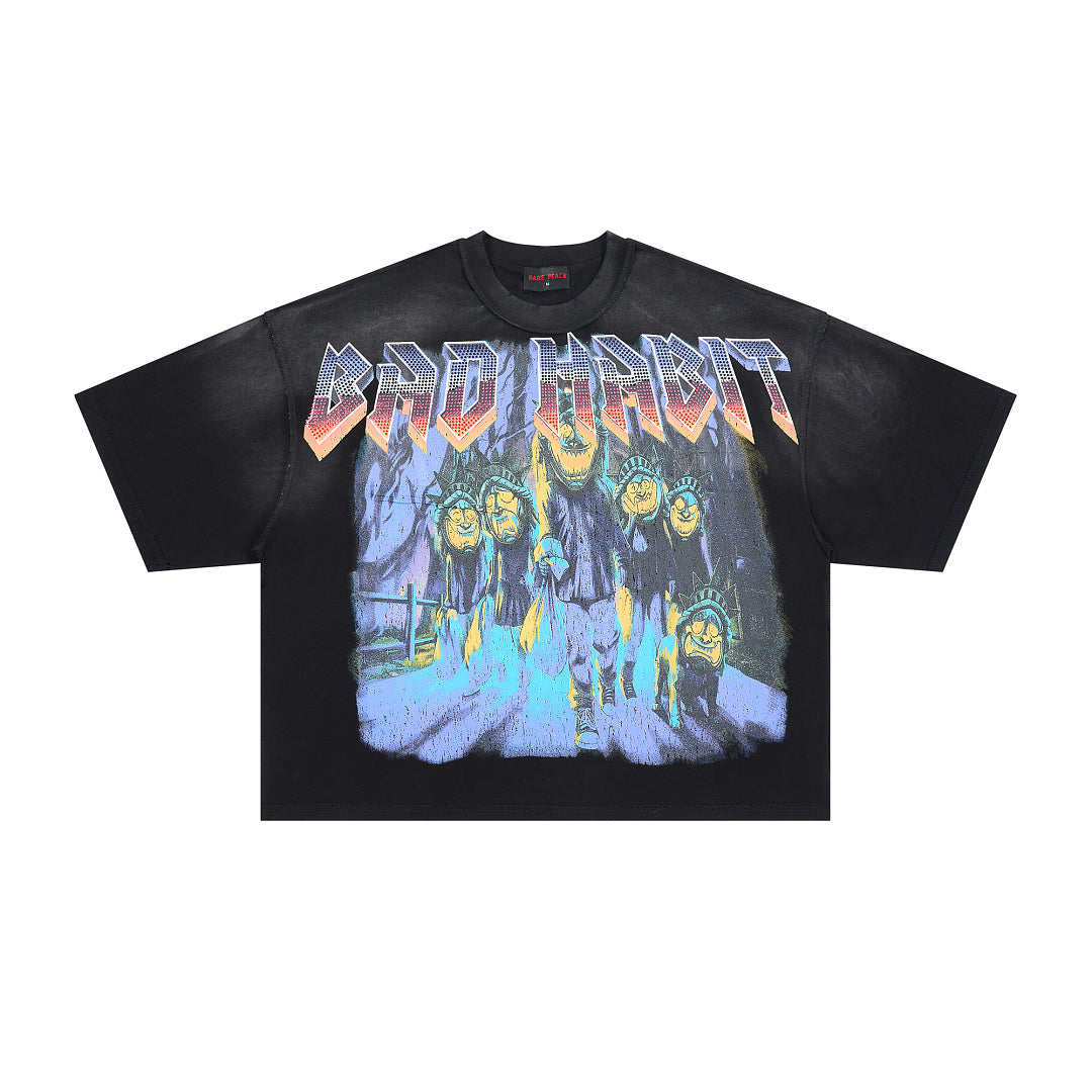 Rare Peace Bad Habit Oversized Graphic Tee